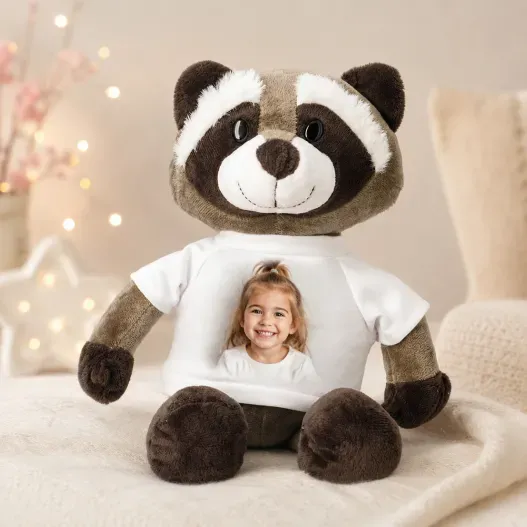 Peluche personalizado de 23 cm con foto en camiseta (Vista alternativa)