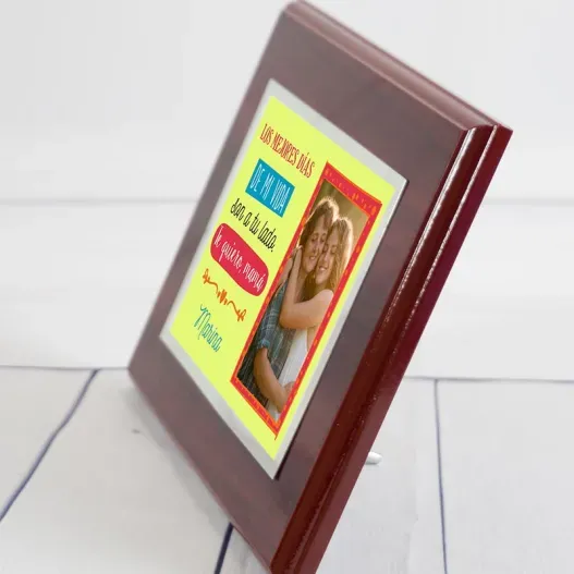 Placa de agradecimiento personalizada para Madre o Padre (Detalle de presentación)