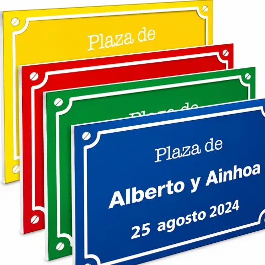 Placa de calle personalizada