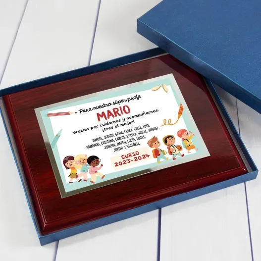 Placa de agradecimiento para profes personalizada (Idea de regalo original)
