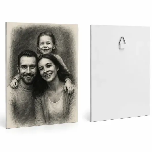Placa de PVC personalizada con retrato estilo Carboncillo (Vista alternativa)
