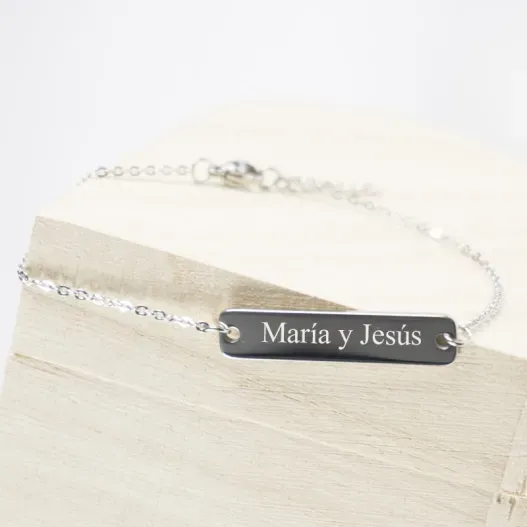 Pulsera de cadena de acero personalizada (Foto de catálogo)