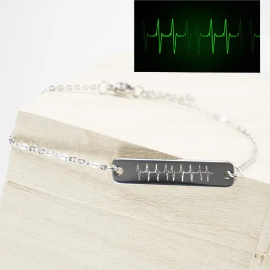 Pulsera de cadena personalizada 'Latidos' (Foto de catálogo)
