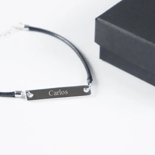 Pulsera de plata personalizada con nombre (Idea de regalo original)