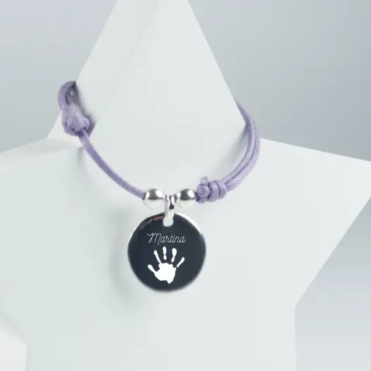 Pulsera de plata personalizada 'Huella' (Foto de catálogo)