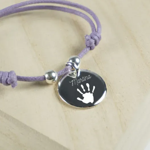 Pulsera de plata personalizada 'Huella'