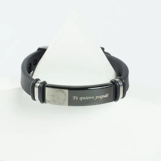 Pulsera grabada con foto para hombre (Foto de catálogo)