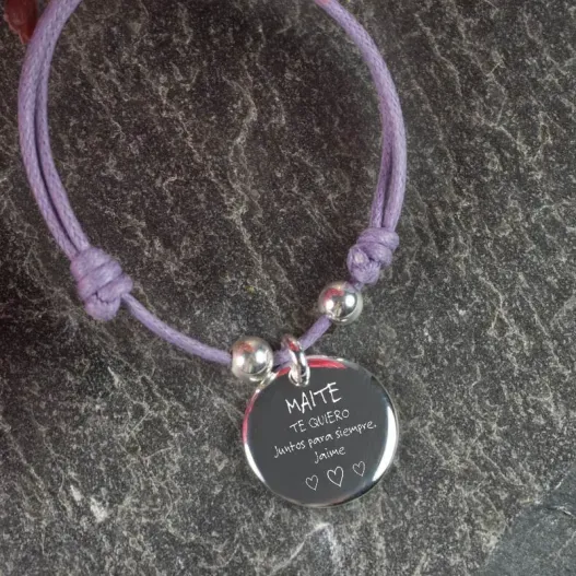 Pulsera personalizada con dedicatoria (Vista alternativa)
