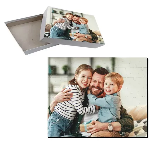 Puzzle de madera personalizado con foto (Detalle de presentación)