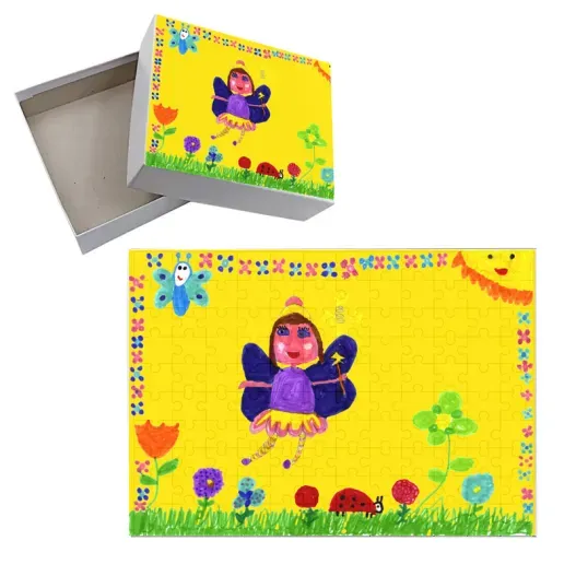 Puzzle personalizado con el dibujo de tu hijo (Idea de regalo original)