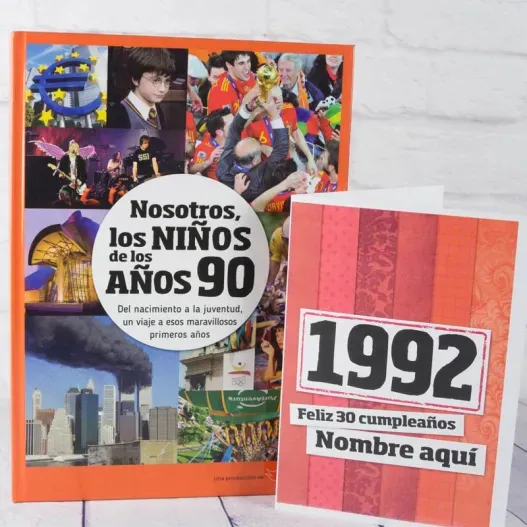 Regalo 30 cumplea&ntilde;os: libro con tarjeta