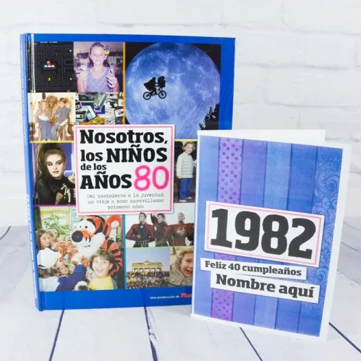 Regalo 40 cumplea&ntilde;os: libro con tarjeta