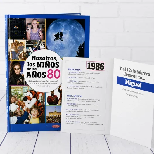 Regalo 40 cumplea&ntilde;os: libro con tarjeta (Idea de regalo original)