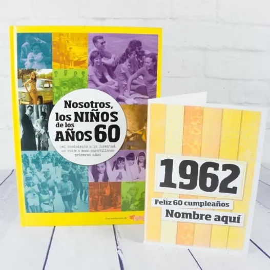 Regalo 60 cumplea&ntilde;os: libro con tarjeta