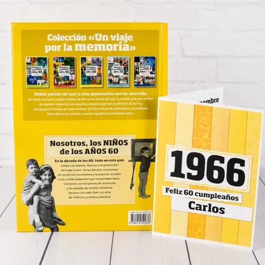 Regalo 60 cumplea&ntilde;os: libro con tarjeta (Vista alternativa)