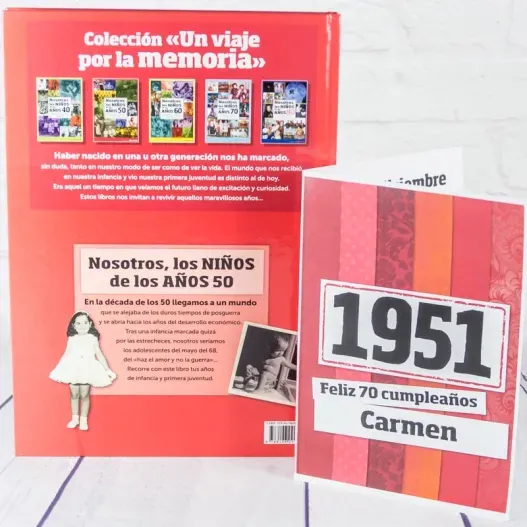 Regalo 70 cumplea&ntilde;os: libro con tarjeta (Vista alternativa)
