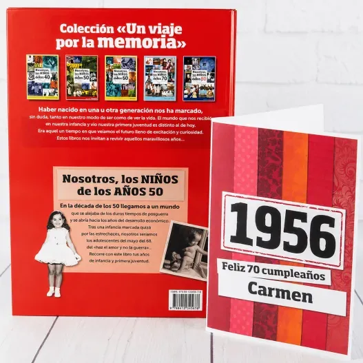 Regalo 70 cumplea&ntilde;os: libro con tarjeta (Vista alternativa)