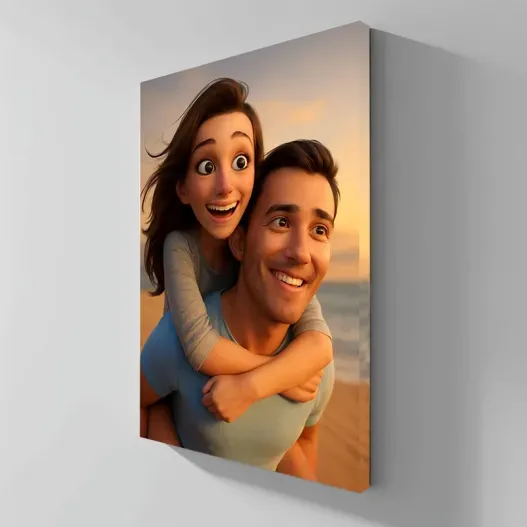 Retrato personalizado a partir de foto en lienzo (Elige tu estilo) (Detalle de presentación)