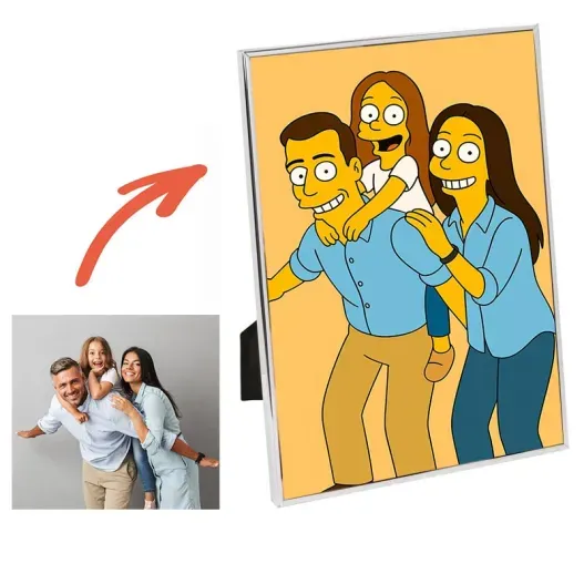Retrato personalizado a partir de tu foto con marco (Elige tu estilo) (Idea de regalo original)