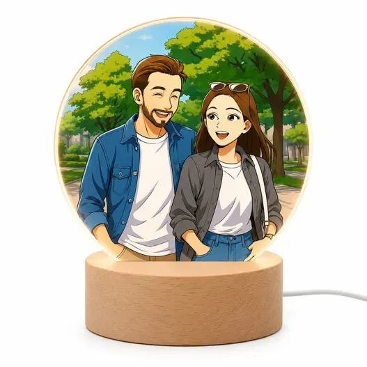 Retrato personalizado a partir de tu foto en l&aacute;mpara (Foto de catálogo)