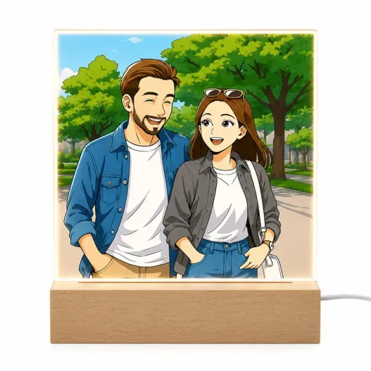 Retrato personalizado a partir de tu foto en l&aacute;mpara (Vista secundaria)