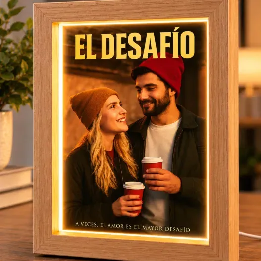 Retrato personalizado en marco luminoso (Foto de catálogo)