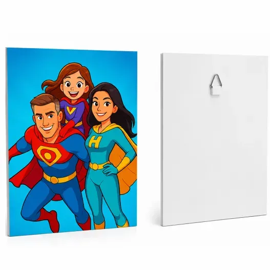 Retrato personalizado estilo Superh&eacute;roes en PVC con tu foto convertida con IA (Vista alternativa)