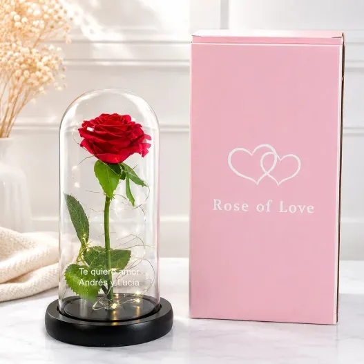 Rosa eterna personalizada (Idea de regalo original)