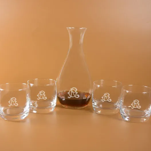 Set decantador y vasos whisky con monograma (Vista alternativa)
