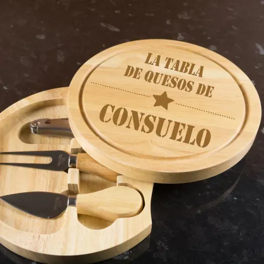 Tabla de quesos grabada (Idea de regalo original)