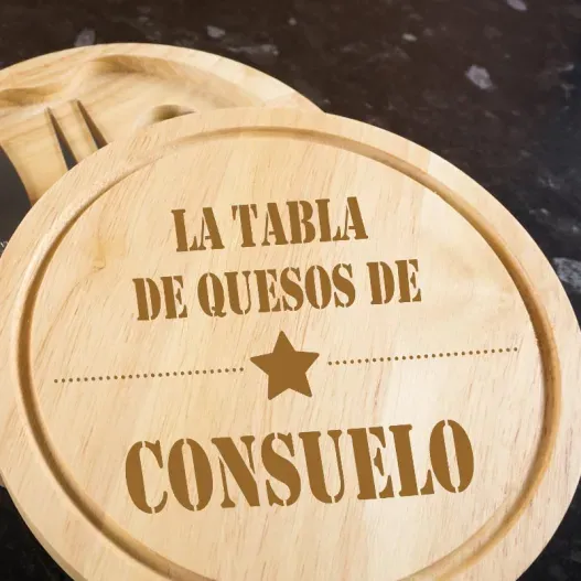 Tabla de quesos grabada (Foto de catálogo)