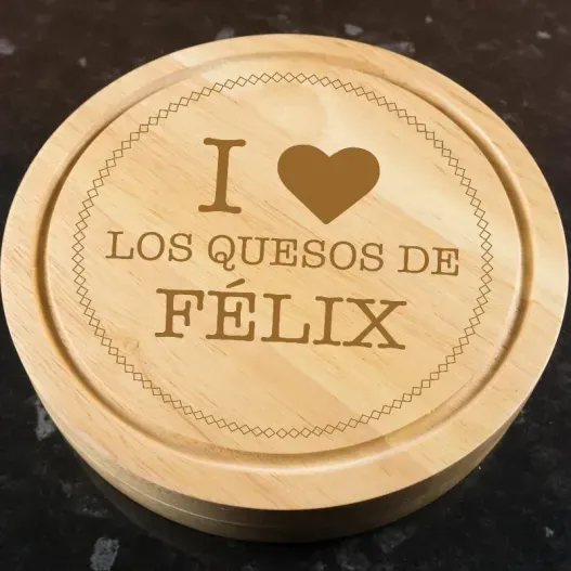 Tabla de quesos personalizada I love... (Vista alternativa)