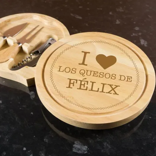 Tabla de quesos personalizada I love...