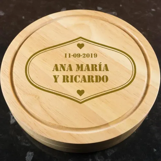 Tabla de quesos personalizada para pareja (Idea de regalo original)
