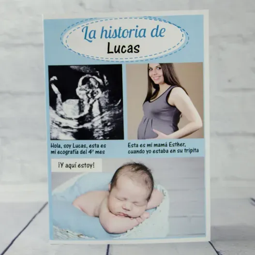 Tarjeta nacimiento la historia de... (Vista alternativa)