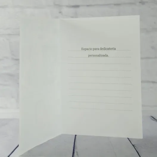 Tarjeta nacimiento la historia de... (Detalle de presentación)