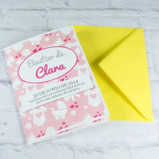 Tarjeta para bautizos personalizada (Foto de catálogo)