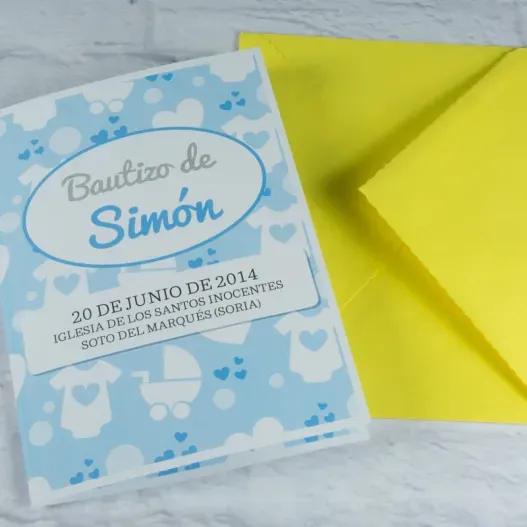 Tarjeta para bautizos personalizada (Idea de regalo original)