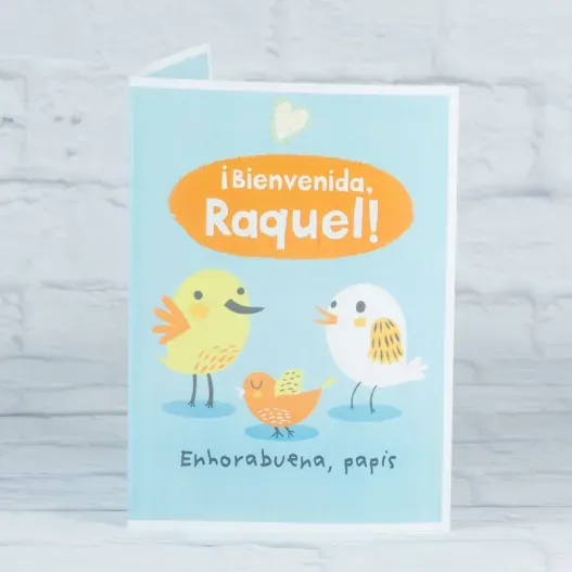 Tarjeta para nacimiento personalizada