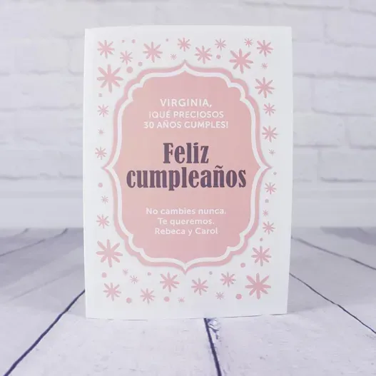 Tarjeta personalizada 'Feliz cumplea&ntilde;os'
