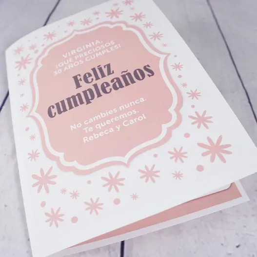 Tarjeta personalizada 'Feliz cumplea&ntilde;os' (Idea de regalo original)