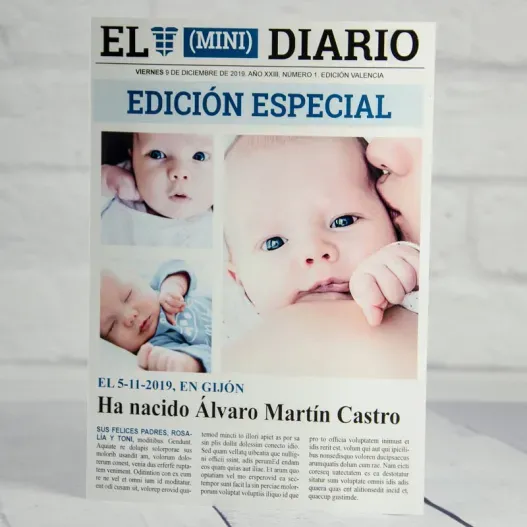 Tarjeta personalizada mini diario (Vista alternativa)