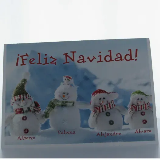 Tarjeta personalizada mu&ntilde;ecos de nieve (Vista alternativa)