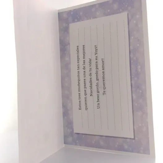 Tarjeta personalizada mu&ntilde;ecos de nieve (Idea de regalo original)