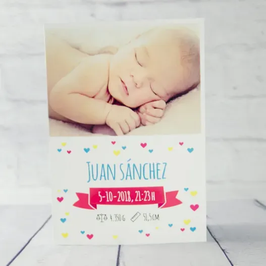 Tarjeta personalizada para beb&eacute; (Vista alternativa)