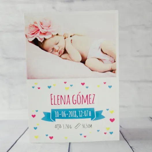 Tarjeta personalizada para beb&eacute; (Idea de regalo original)