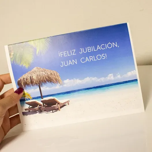 Tarjeta personalizada para Jubilaci&oacute;n (Idea de regalo original)