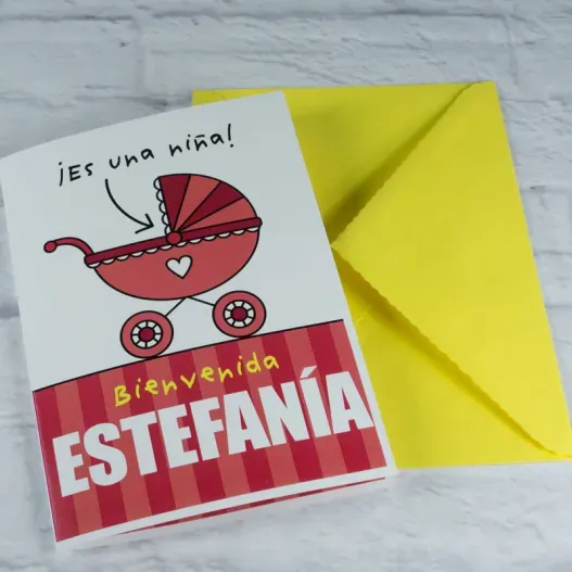 Tarjeta personalizada para nacimientos (Idea de regalo original)