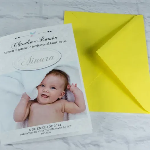 Tarjetas personalizadas para bautizos (Vista alternativa)