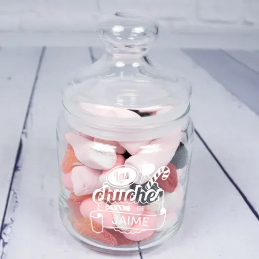 Tarro de chuches de cristal personalizado (Foto de catálogo)